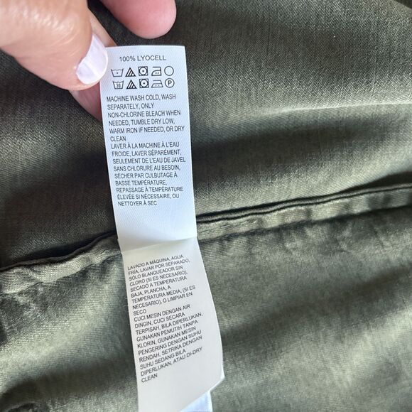 NWT Lucky Brand Green Military Lyocell Vest With Cinch Waist Small (MSRP $99) - Picture 10 of 12
